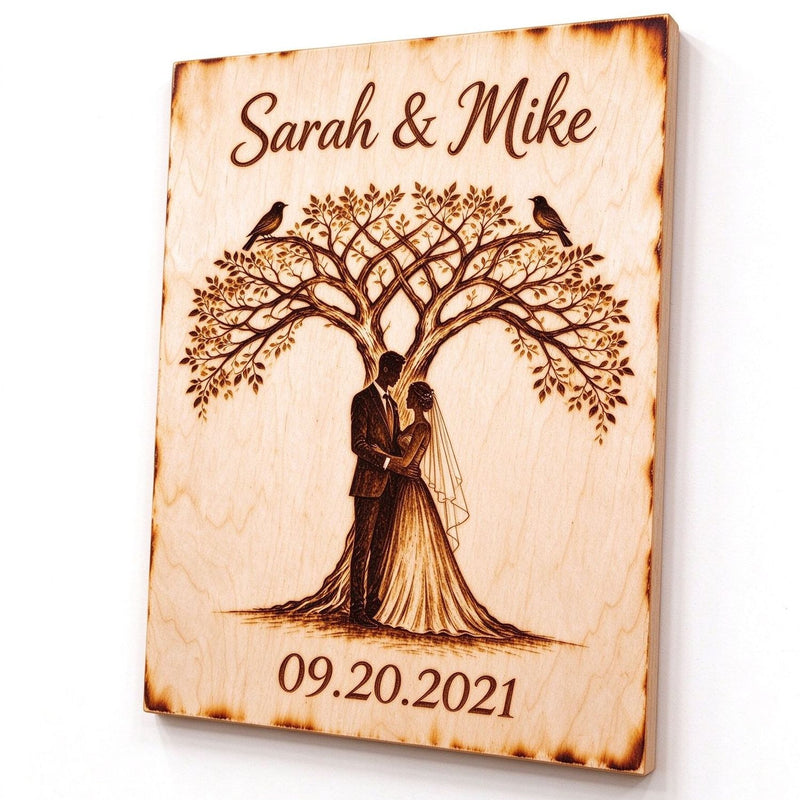 Custom Wood Burning Portrait from Photo — Hand-Burned Pyrography Art on Natural Wood, Personalized Wedding & Pet Memorial Gift | Mrehloy®
